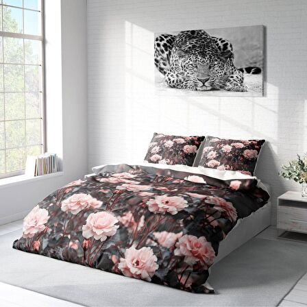 Monohome Roses Garden Çiçekli Pamuk Saten Çift Kişilik Nevresim Takımı