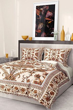 %100 Pamuk Saten Nevresim Takımı Lastikli Çarşaf Deluxe Çift Kişilik 3d Damask