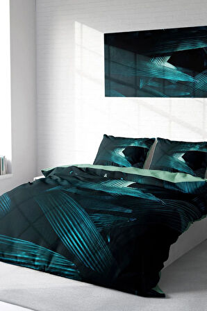 Nevresim Takımı %100 Doğal Pamuk Çift Kişilik 3d Digital Çiçekli Derin Nefti