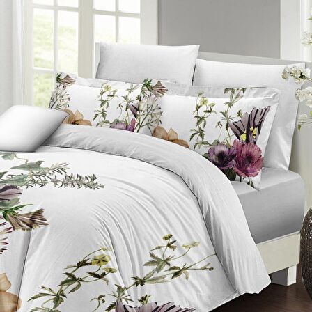 Monohome Flower Dance Çiçekli Pamuk Saten Çift Kişilik Nevresim Takımı