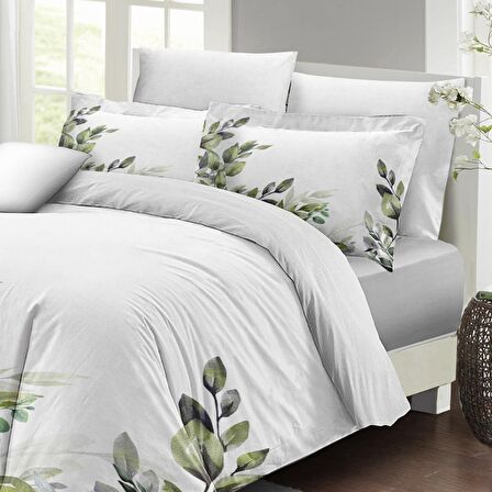 Monohome Green Branch 3D Temalı Pamuk Saten Çift Kişilik Nevresim Takımı