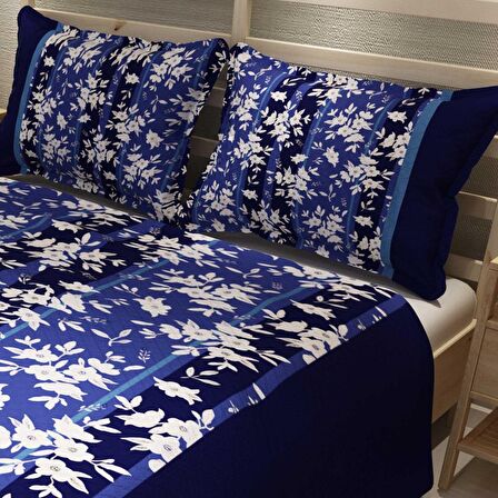 MonoHome Pike Takımı Jakar Dokuma Pamuklu 3D Dijital Baskı Blue Stripe