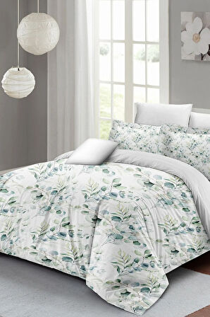 Organik Natura Luxury Çift Kişilik Pamuk Saten Nevresim Takımı