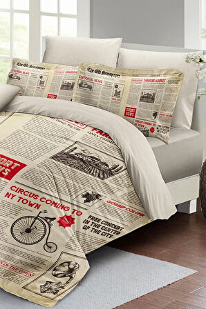 Advert 3d Pamuk Saten %100 Pamuk Çift Kişilik Nevresim Takımı