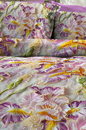 Çift Kişilik Nevresim 5D Tasarım %100 Pamuk Oeko-tex®Sertifikalı Özel Dokuma Embroidery Dreams