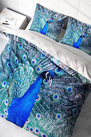 Çift Kişilik ( Lastikli Çarşaflı ) %100 Pamuk Saten Nevresim Takımı Pauw