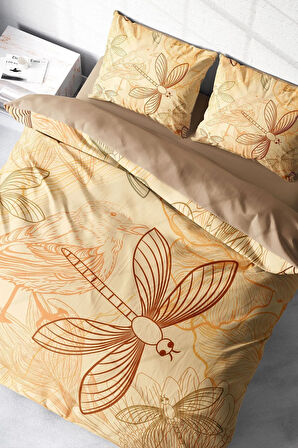 Lastikli Çarşaflı %100 Pamuk Saten Çift Kişilik Nevresim Takımı Yusufçuk