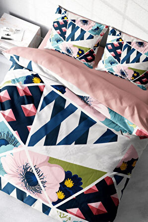 Lastikli Çarşaflı %100 Pamuk Saten Çift Kişilik Nevresim Takımı Whatever