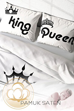 Çift Kişilik ( Lastikli Çarşaflı ) %100 Pamuk Saten Nevresim Takımı Kingdom Room