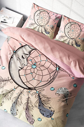 Lastikli Çarşaflı %100 Pamuk Saten Çift Kişilik Nevresim Takımı Sleep Trap