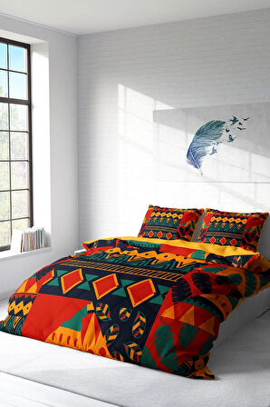 Lastikli Çarşaflı %100 Pamuk Saten Çift Kişilik Nevresim Takımı Avaiyo