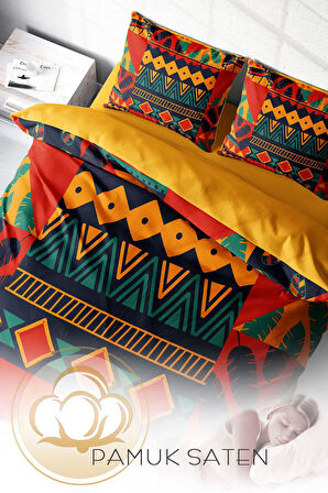 Lastikli Çarşaflı %100 Pamuk Saten Çift Kişilik Nevresim Takımı Avaiyo