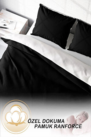 Kıng Sıze Deluxe Çift Taraflı Pamuk Ranforce Çift Kişilik Nevresim Takımı 220x240cm