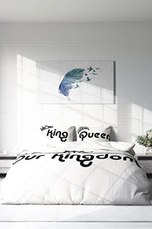 Nevresim Takımı %100 Doğal Pamuk Çift Kişilik 3d Digital Kingdom Room