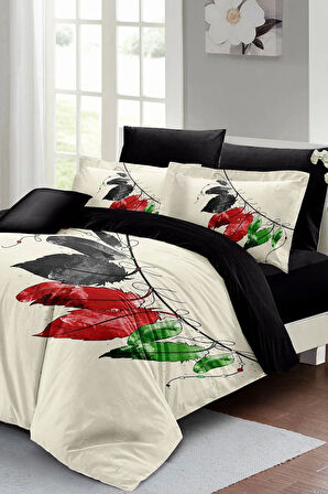 Nevresim Takımı %100 Doğal Pamuk Çift Kişilik 3d Palestine