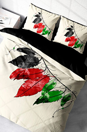 Nevresim Takımı %100 Doğal Pamuk Çift Kişilik 3d Palestine