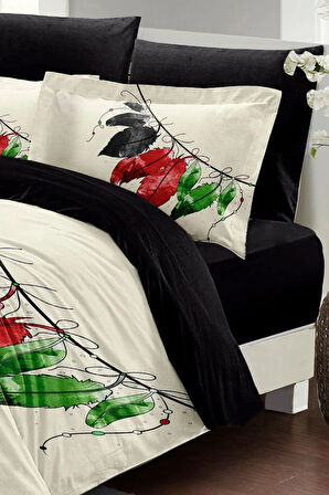 Nevresim Takımı %100 Doğal Pamuk Çift Kişilik 3d Palestine