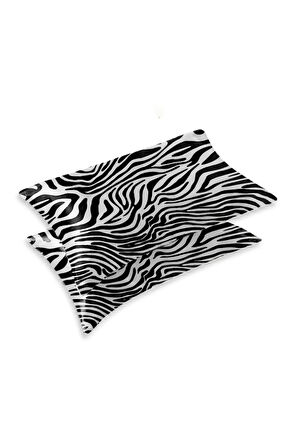 İpek Saten Yastık Kılıfı 2 Adet 50x70cm 2 Adet Saten Tokalı Zebra