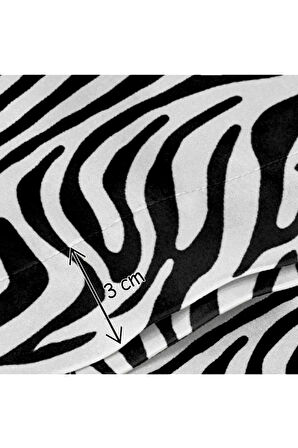 İpek Saten Yastık Kılıfı 2 Adet 50x70cm 2 Adet Saten Tokalı Zebra