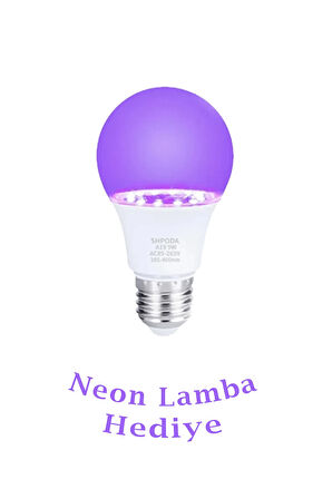 Yılbaşı Neonlu Fosforlu Nevresim Takımı Çift Kişilik %100 Pamuk Saten Christmas Candle