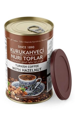 Kurukahveci Nuri toplar Fındıklı Türk Kahvesi 250gr, Teneke Kutu-ikeGOr