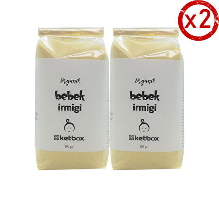 Organik Doğal Bebek İrmiği +6 Ay - 600gr (300gr * 2 paket)