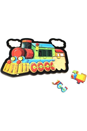 Tren Puzzle - Ahşap