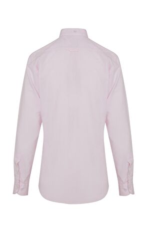Pembe Slim Fit %100 Pamuk Gömlek | XS