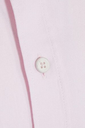 Pembe Slim Fit %100 Pamuk Gömlek | XS