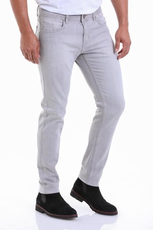 Erkek Gri Slim Fit Düşük Bel Basic Kot Pantolon | 29