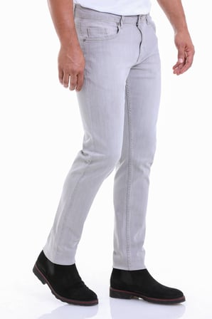 Erkek Gri Slim Fit Düşük Bel Basic Kot Pantolon | 29