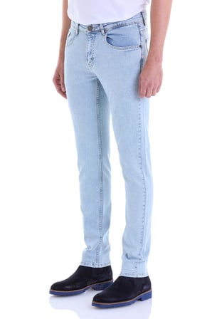 Slim Fit Düz Düşük Bel Kot Pantolon