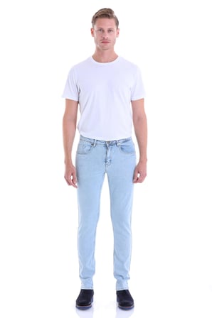 Slim Fit Düz Düşük Bel Kot Pantolon