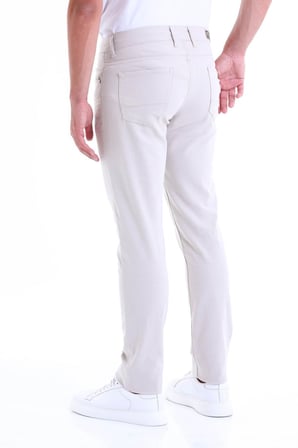 Bej Regular Fit Yüksek Bel Düz Paça Basic Kanvas Pantolon | 40