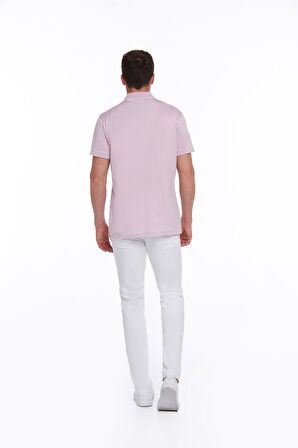 Lila Regular Fit %100 Pamuk Basic Polo Yaka Tişört | M