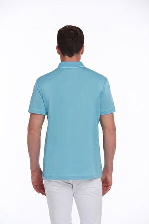 Turkuaz Regular Fit %100 Pamuk Basic Polo Yaka Tişört | L