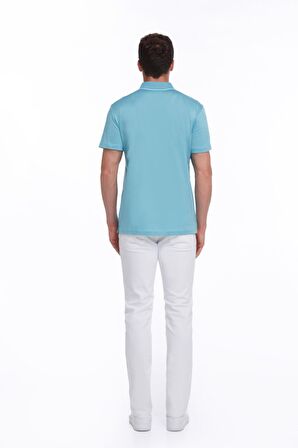 Turkuaz Regular Fit %100 Pamuk Basic Polo Yaka Tişört | L