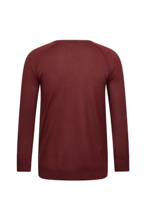 Kiremit Regular Fit Bisiklet Yaka Yünlü Triko Kazak | L