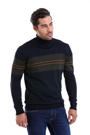 Lacivert TK İNKA TAM BAL. YAKA JAKARLI TRİKO 10W90ACR