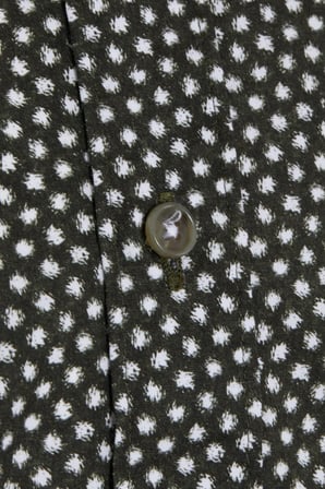 Haki Desenli Modern Fit %100 Pamuk Gömlek | XS