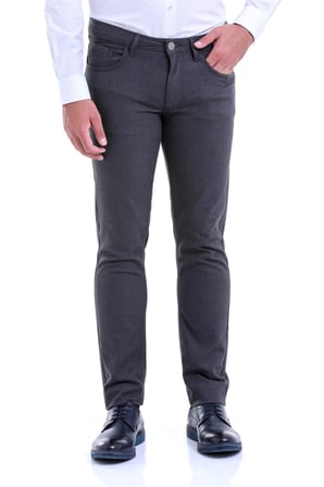 Gri Desenli Dinamik Fit Kanvas Pantolon | 29