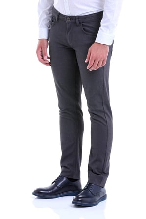 Gri Desenli Dinamik Fit Kanvas Pantolon | 29