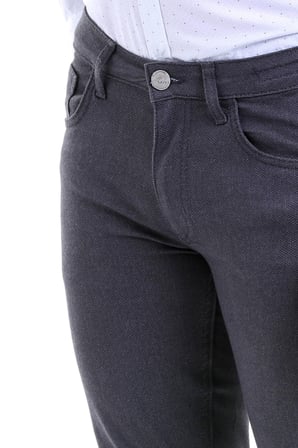 Gri Desenli Dinamik Fit Kanvas Pantolon | 29
