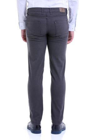 Gri Desenli Dinamik Fit Kanvas Pantolon | 29