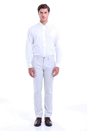 Taş Regular Fit Yüksek Bel Düz Paça Basic Kanvas Pantolon | 50