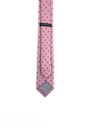 Pembe 2 Desenli Micro Casual Kravat