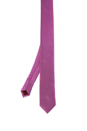 Pembe Desenli Klasik Micro Kravat | STD