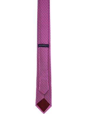 Pembe Desenli Klasik Micro Kravat | STD