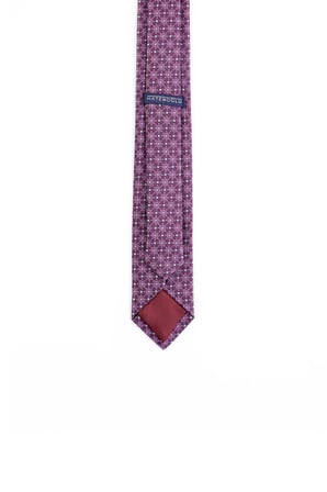 Lila 1 Desenli Micro Casual Kravat