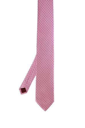Pembe Desenli Klasik Micro Kravat | STD